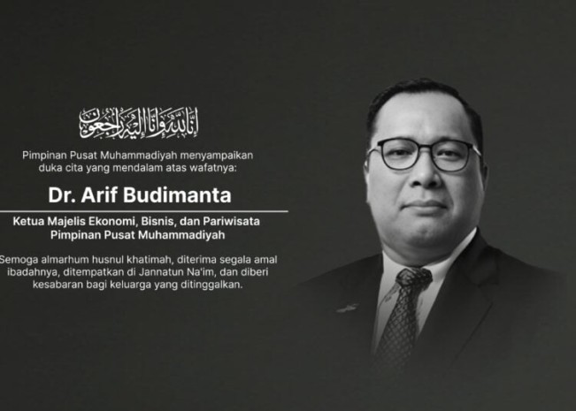 PP Muhammadiyah berduka cita atas meninggalnya Arif Budimanta. [muhammadiyah.or.id]